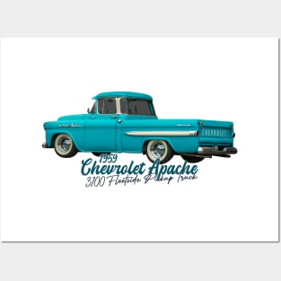 1959 Chevrolet Apache 3100 Fleetside Pickup Truck Posters and Art